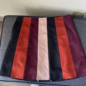 Striped velvet skirt size small